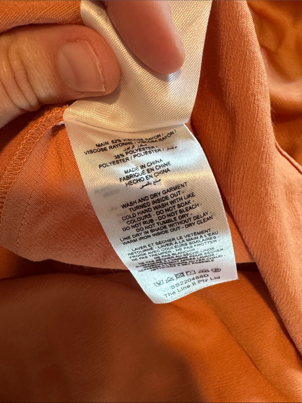 Significant Other Dress Maxi Erika Peach Orange Satin Shoulder Drape 6 - Picture 9 of 10